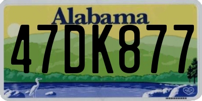 AL license plate 47DK877