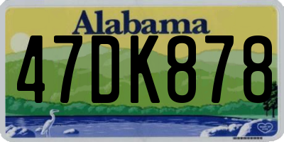 AL license plate 47DK878