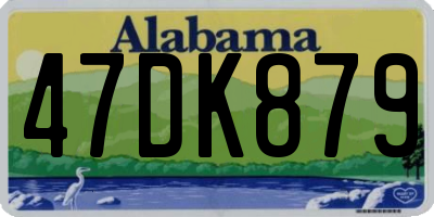 AL license plate 47DK879