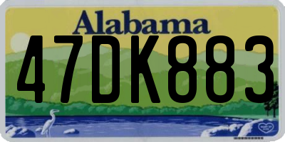 AL license plate 47DK883