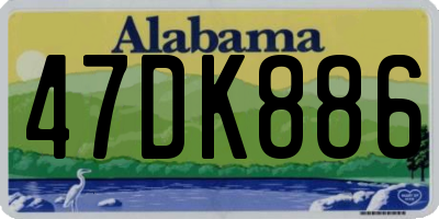 AL license plate 47DK886