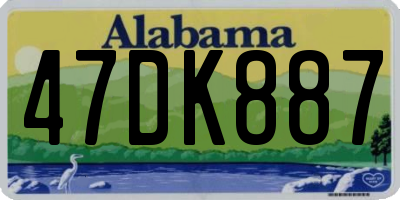 AL license plate 47DK887