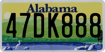 AL license plate 47DK888