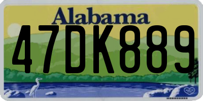 AL license plate 47DK889