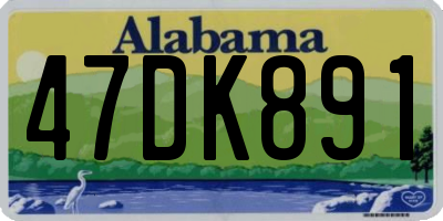 AL license plate 47DK891