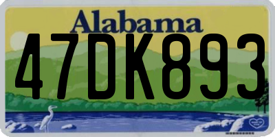 AL license plate 47DK893