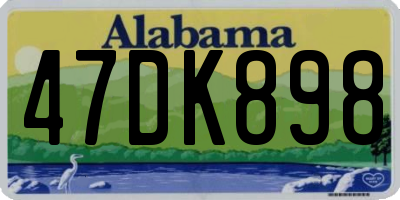 AL license plate 47DK898