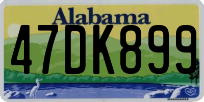 AL license plate 47DK899