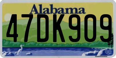 AL license plate 47DK909