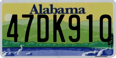 AL license plate 47DK910