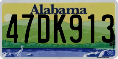 AL license plate 47DK913