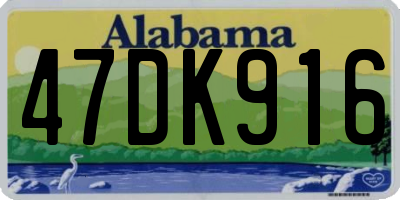 AL license plate 47DK916