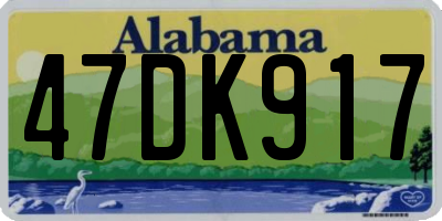 AL license plate 47DK917