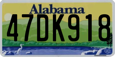 AL license plate 47DK918