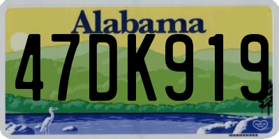 AL license plate 47DK919