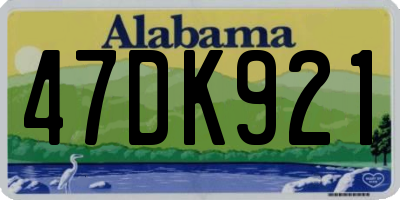 AL license plate 47DK921