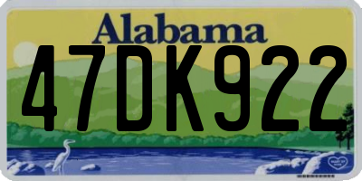 AL license plate 47DK922