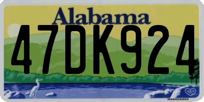 AL license plate 47DK924