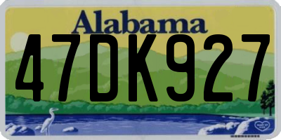 AL license plate 47DK927