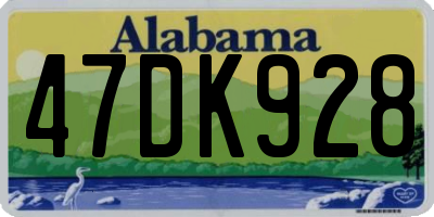 AL license plate 47DK928