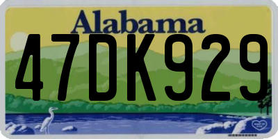 AL license plate 47DK929