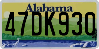AL license plate 47DK930