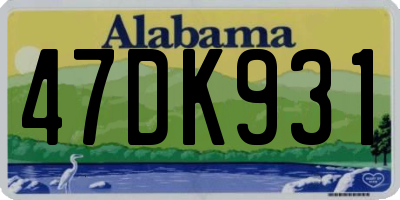 AL license plate 47DK931