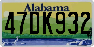 AL license plate 47DK932
