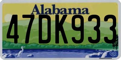 AL license plate 47DK933