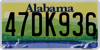 AL license plate 47DK936