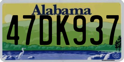 AL license plate 47DK937