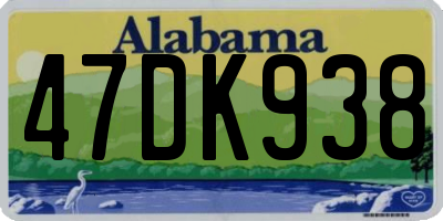 AL license plate 47DK938