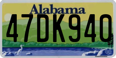 AL license plate 47DK940