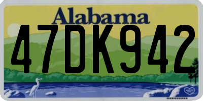 AL license plate 47DK942