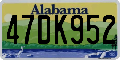 AL license plate 47DK952