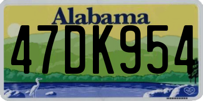 AL license plate 47DK954