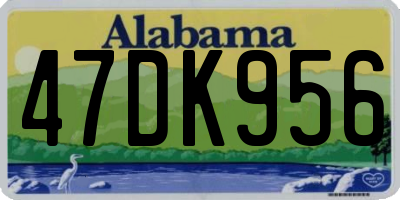 AL license plate 47DK956
