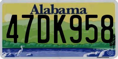 AL license plate 47DK958