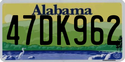AL license plate 47DK962