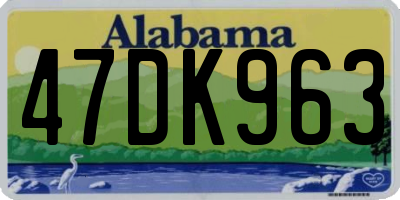 AL license plate 47DK963