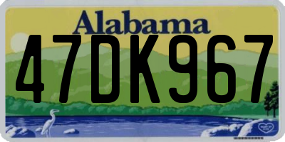 AL license plate 47DK967