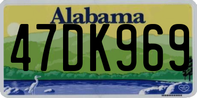 AL license plate 47DK969