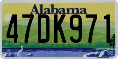 AL license plate 47DK971