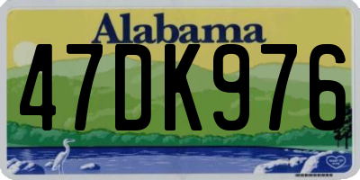 AL license plate 47DK976