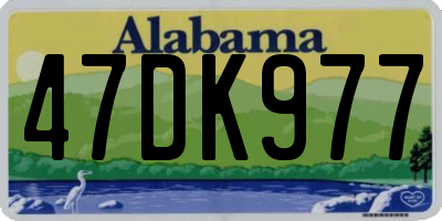 AL license plate 47DK977