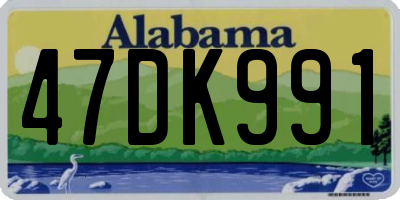 AL license plate 47DK991