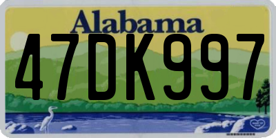 AL license plate 47DK997