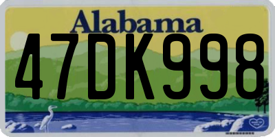 AL license plate 47DK998