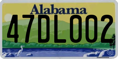 AL license plate 47DL002