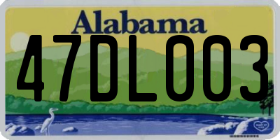 AL license plate 47DL003
